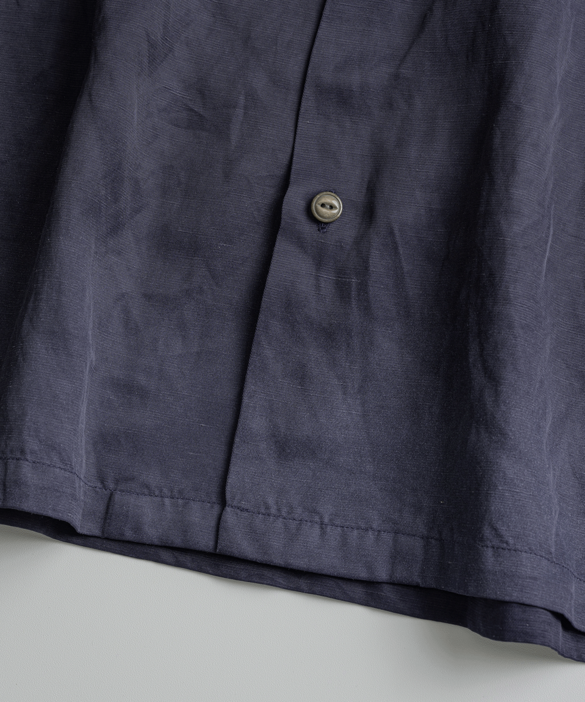 비헤비어(BEHEAVYER) WASHED RAYON CAMP COLLAR SHIRTS washed navy
