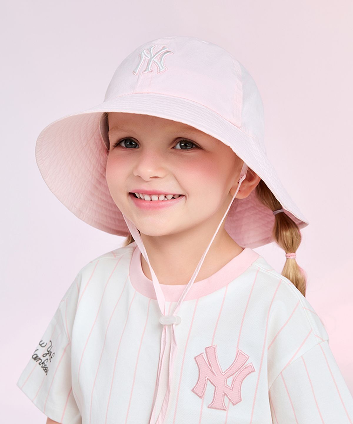 엠엘비 키즈(MLB KIDS) 시어서커 돔햇 NY (L.Pink)