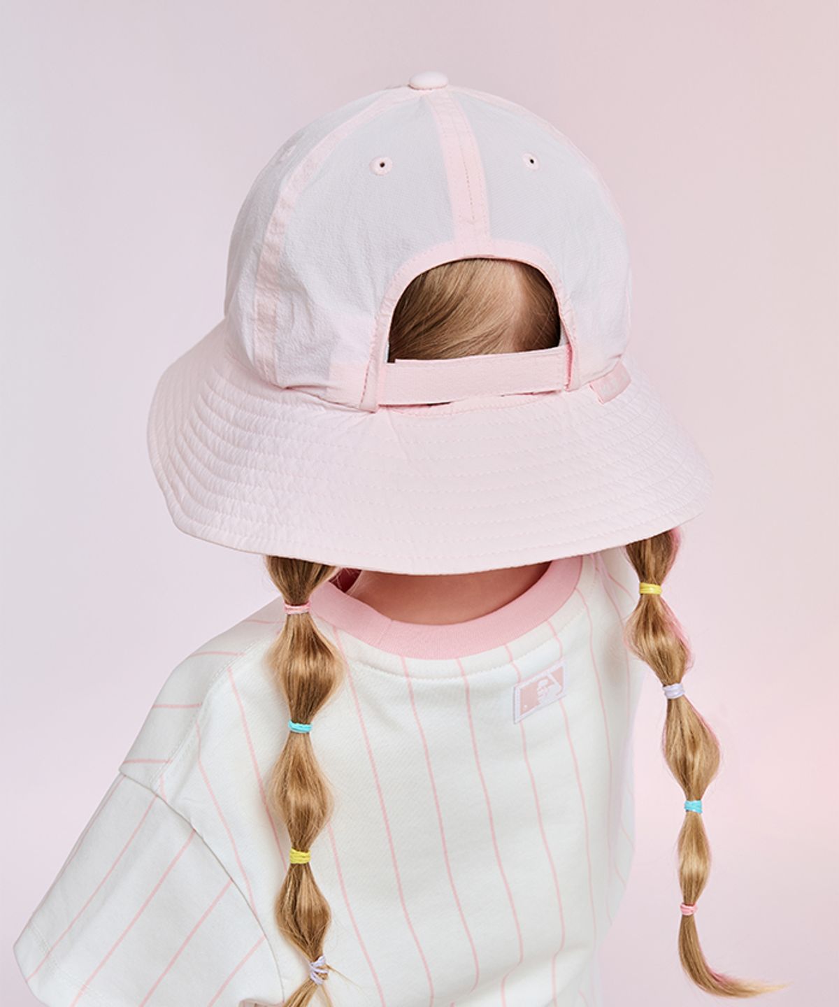 엠엘비 키즈(MLB KIDS) 시어서커 돔햇 NY (L.Pink)
