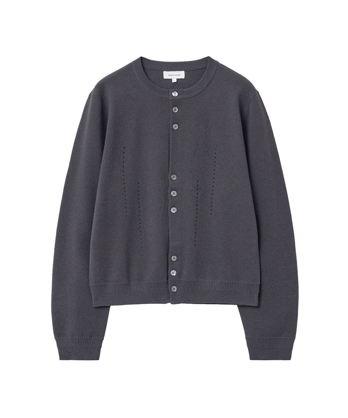 미세키서울 맨(MISEKISEOUL MEN) Dual knit cardigan CHARCOAL