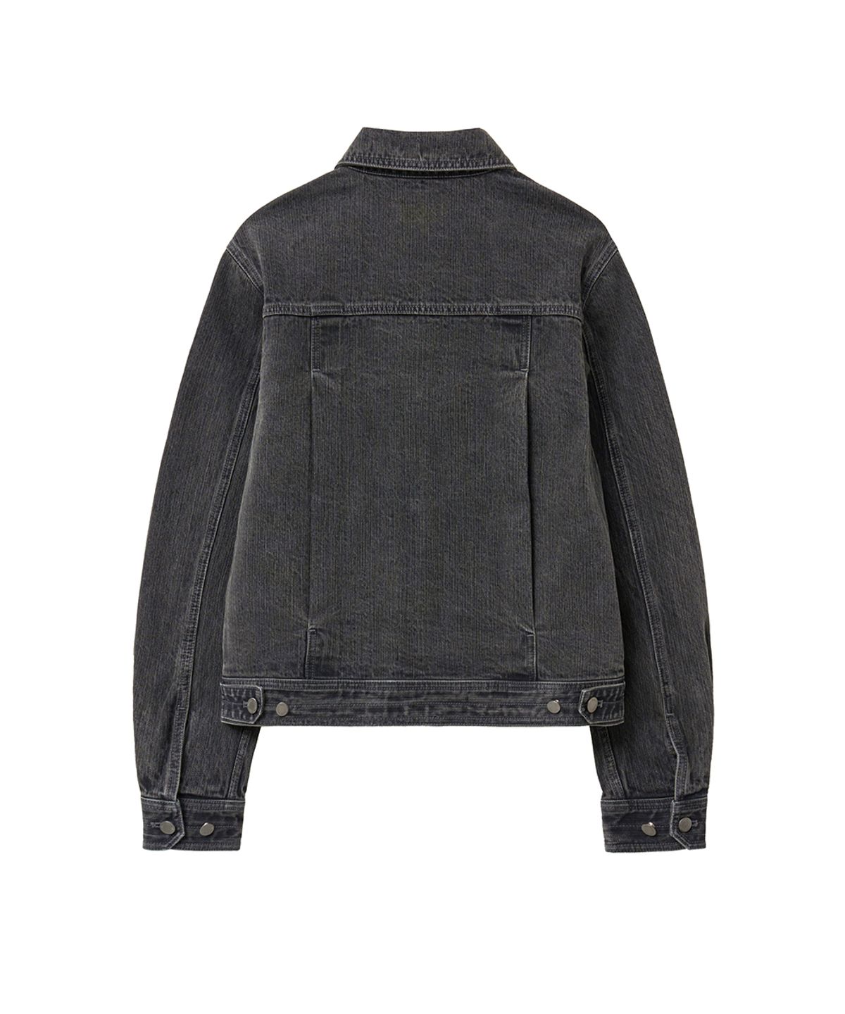 미세키서울 맨(MISEKISEOUL MEN) Pleats denim trucker jacket BLACK