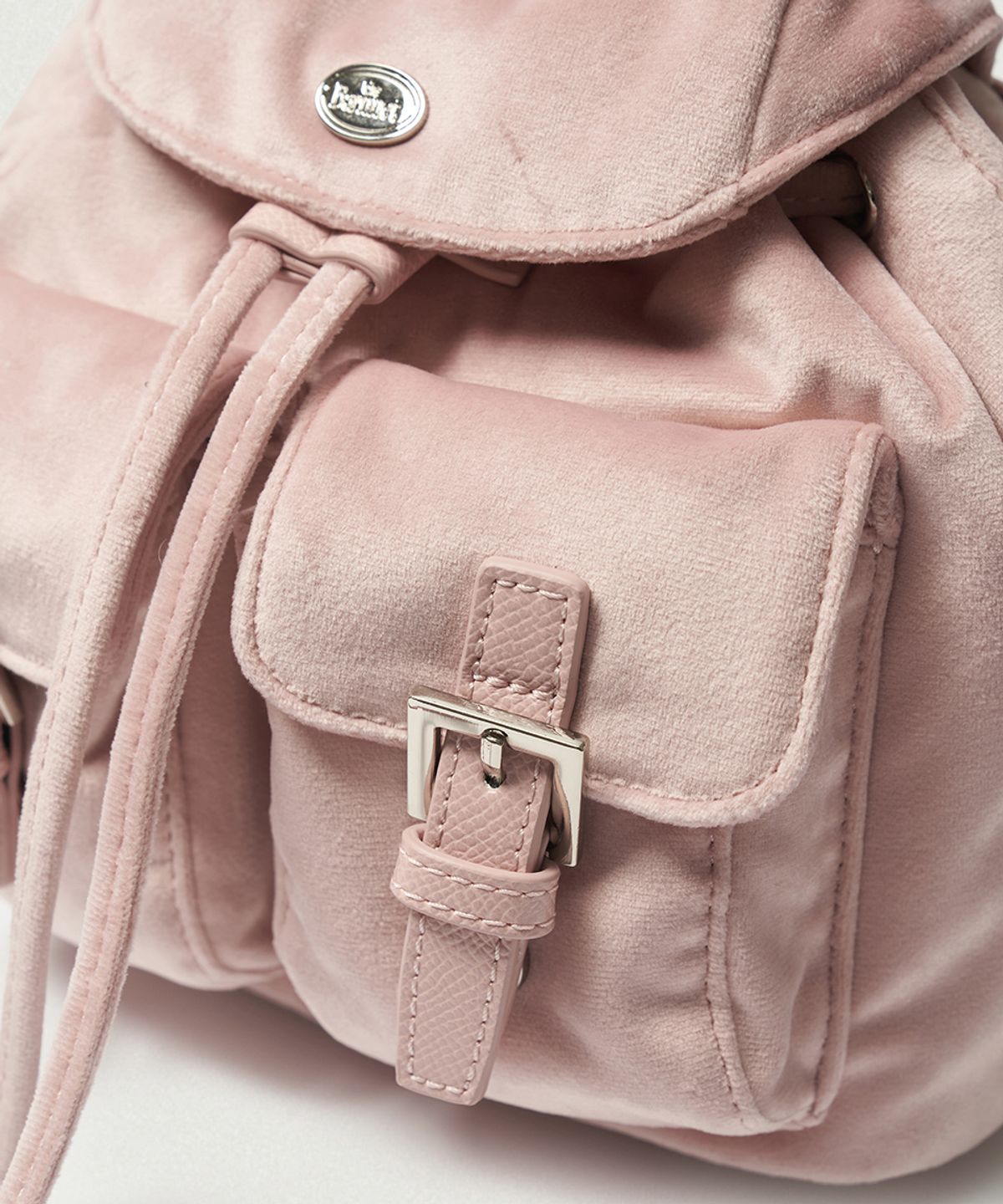 더바넷(THEBARNNET) Mauve Velvet Chain Backpack_Light Pink