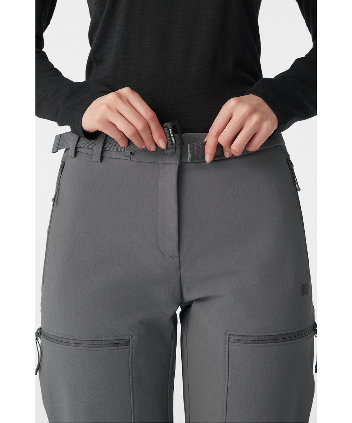 코오롱스포츠(KOLON SPORT) HERO 여성 스톰플리스 프로 LIGHT 소프트쉘 팬츠 JKPNX26062DGY