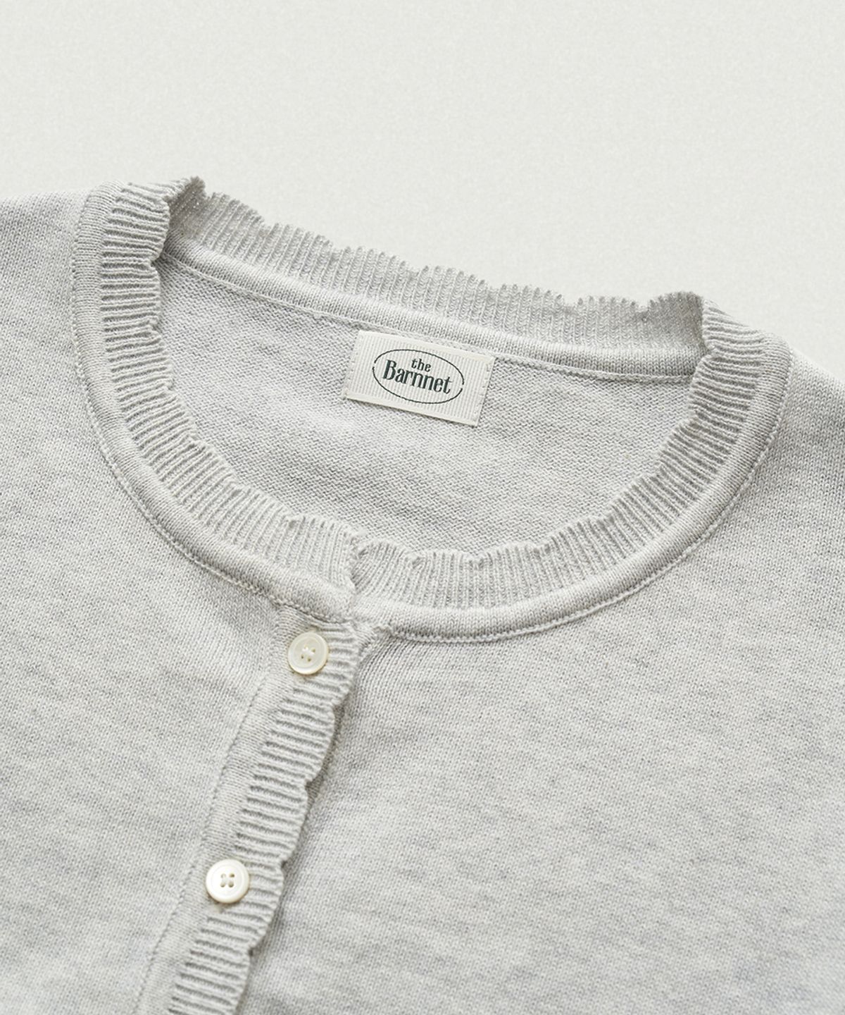 더바넷(THEBARNNET) Ello Light Knit Cardigan_Melange Grey