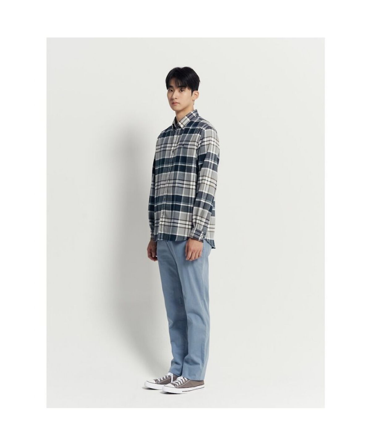빈폴 멘(BEANPOLE MEN) 가먼트 다잉 슬림 팬츠  블루