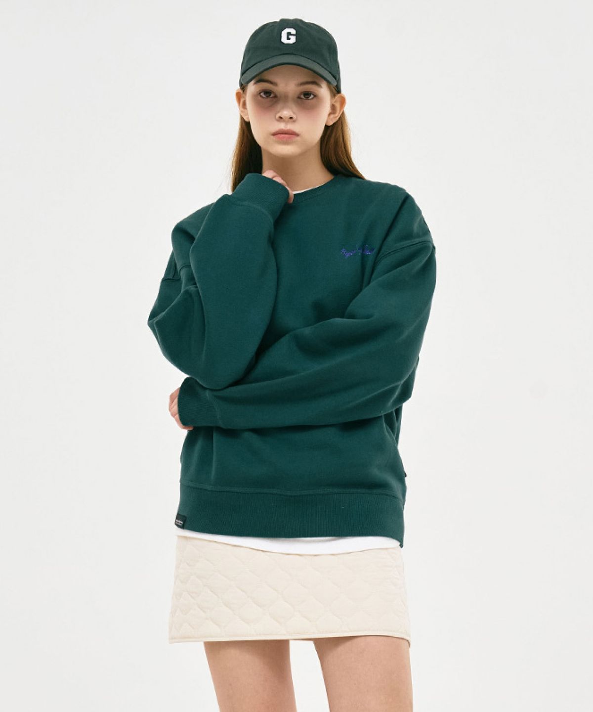 그루브라임(GROOVE RHYME) ROP RACING MOOD LETTERING SWEATSHIRT (LRSWCTM906M)
