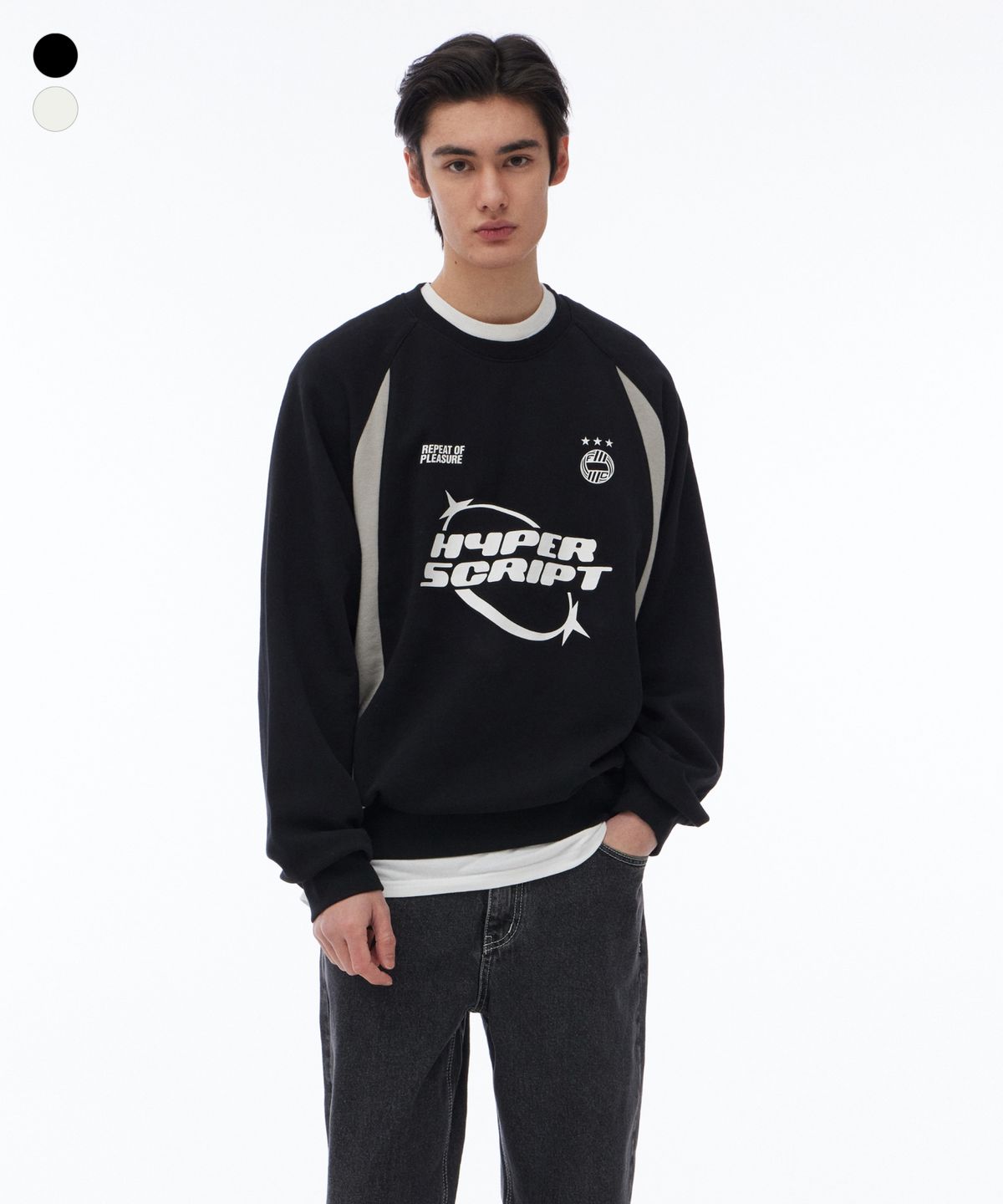 그루브라임(GROOVE RHYME) HYPER SCRIPT SWEATSHIRT (LRSSCTM711M)
