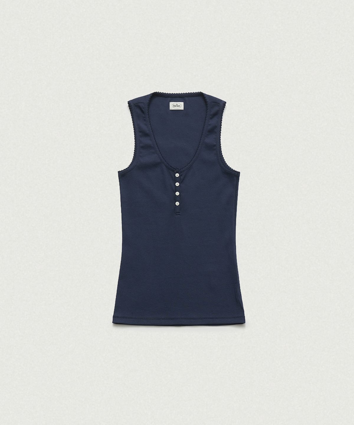 더바넷(THEBARNNET) Clara Button Layer Tank Top_Light Grey
