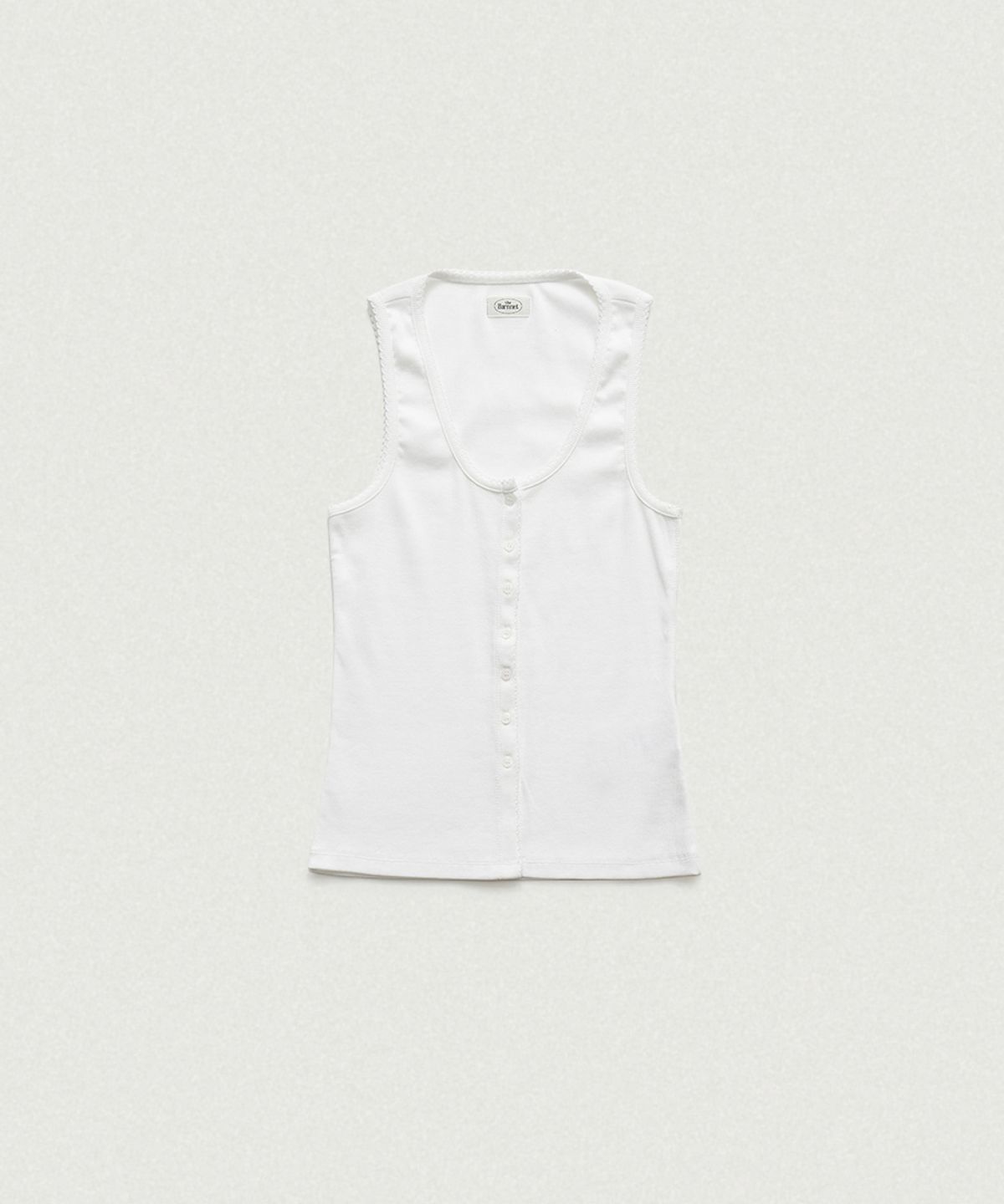 더바넷(THEBARNNET) Clara Button Layer Tank Top_Ivory