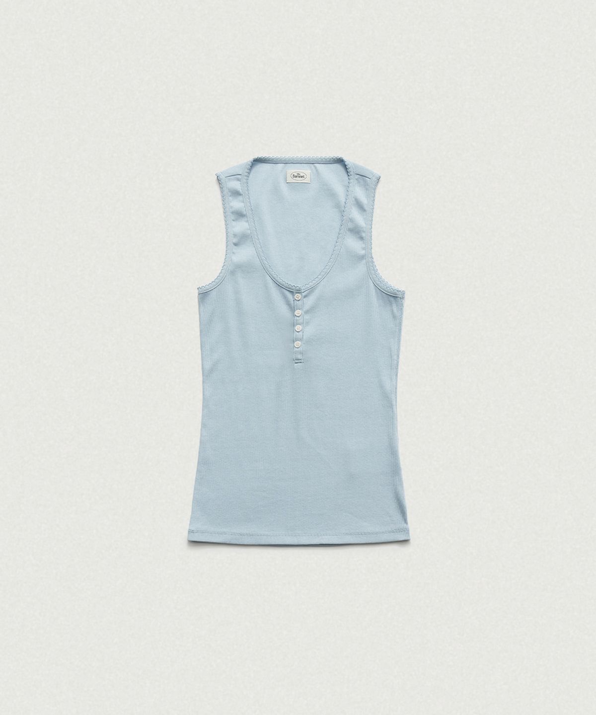 더바넷(THEBARNNET) Clara Button Layer Tank Top_Ivory