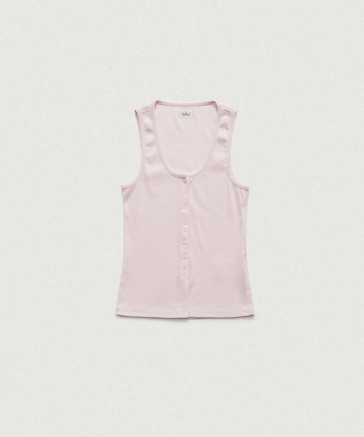 더바넷(THEBARNNET) Clara Button Layer Tank Top_Light Pink