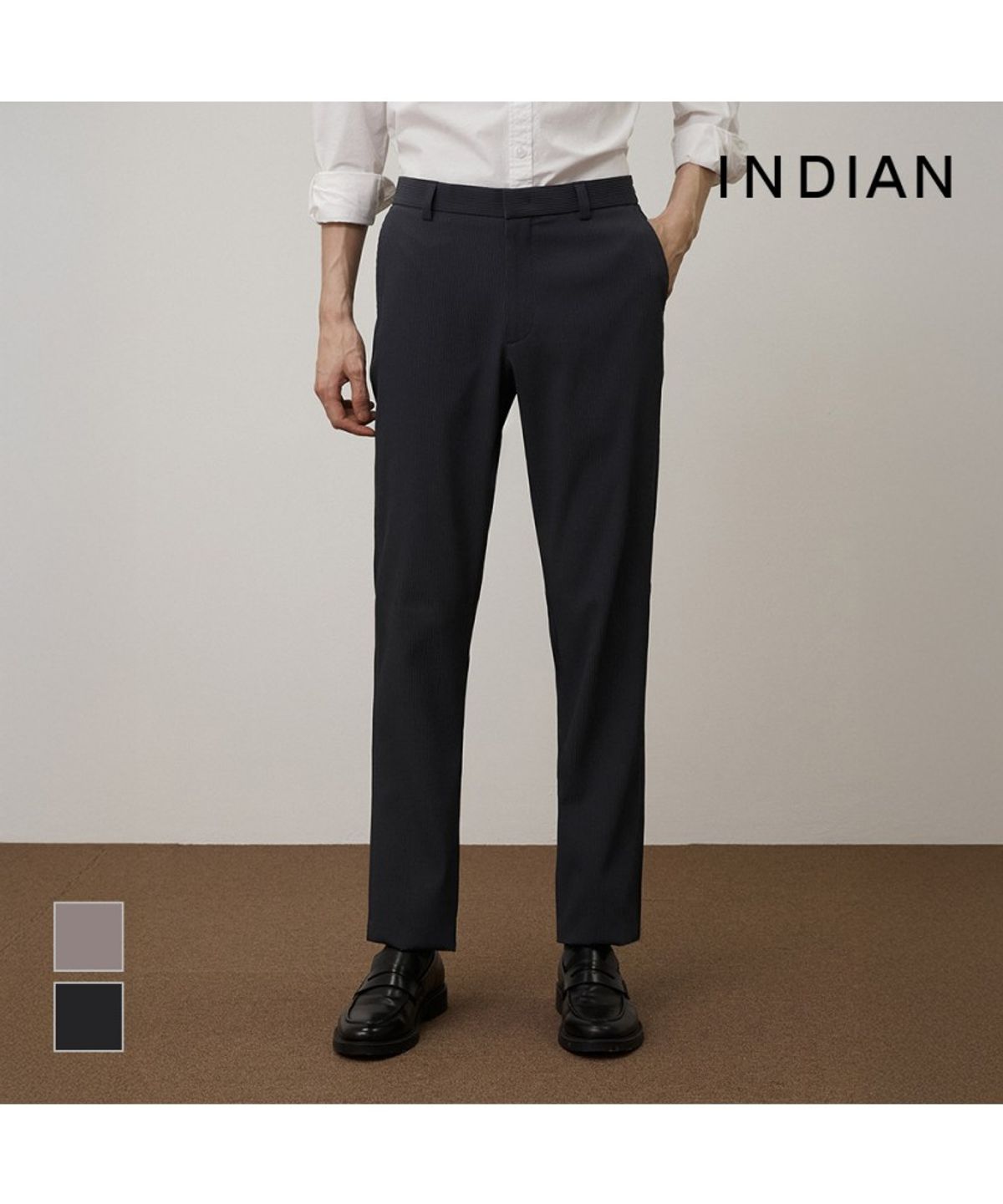 인디안(INDIAN) 소로나 골조직 팬츠_MIVDL6S1381