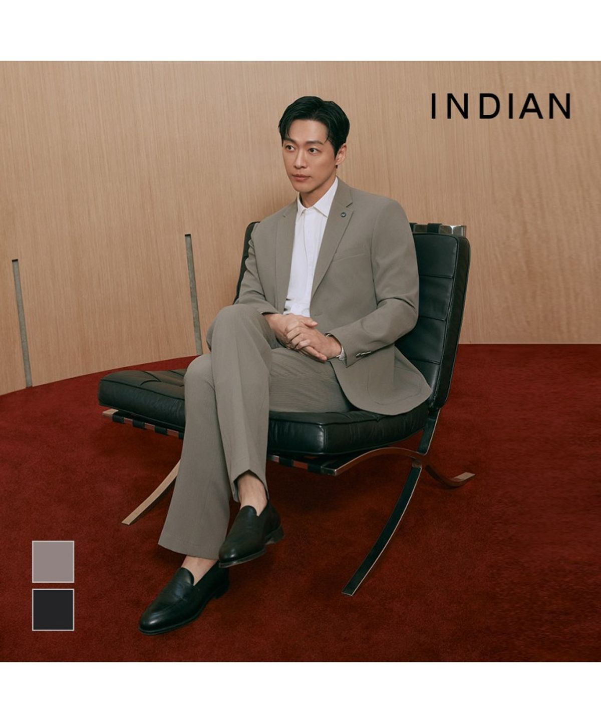 인디안(INDIAN) 소로나 골조직 팬츠_MIVDL6S1381