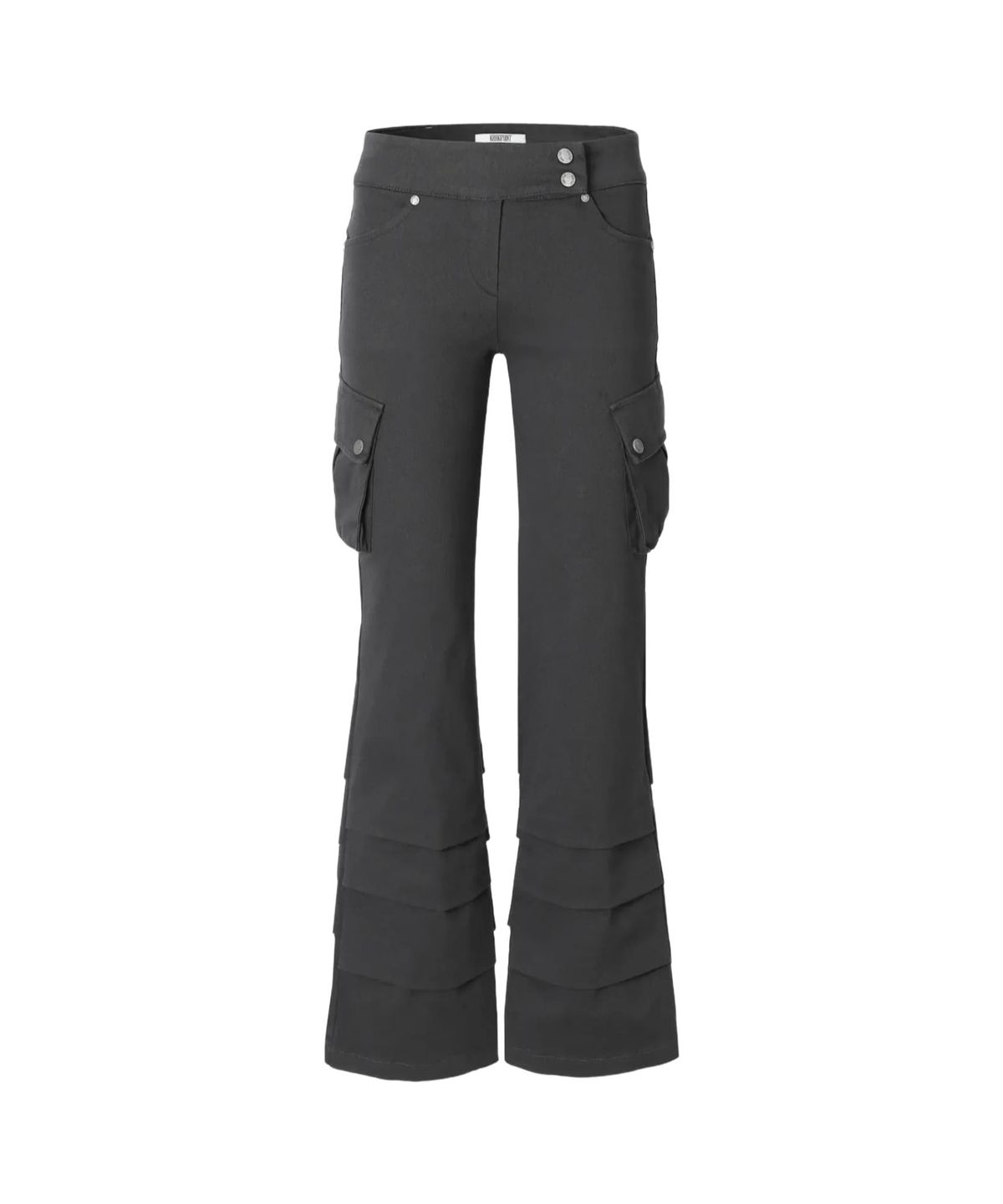 카키포인트(KHAKIPOINT) Cargo Shirring Bootcut Pants (charcoal)