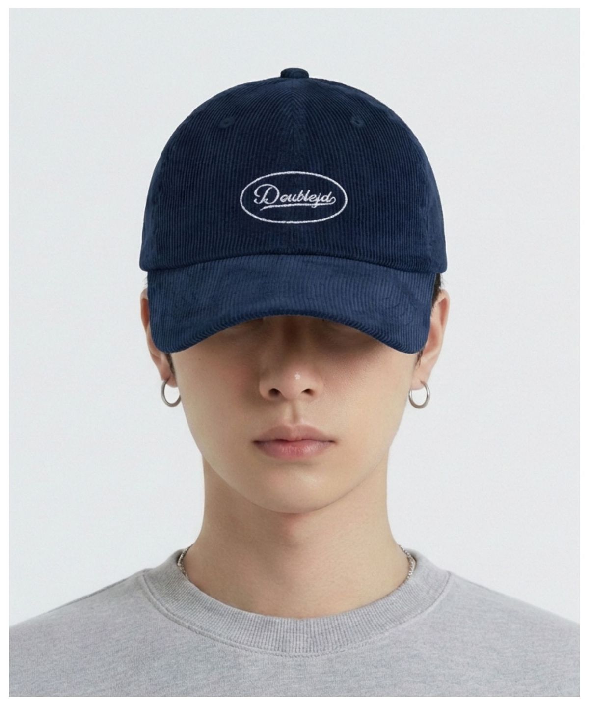 더블제이디(DOUBLE JD) 코듀로이 자수 볼캡