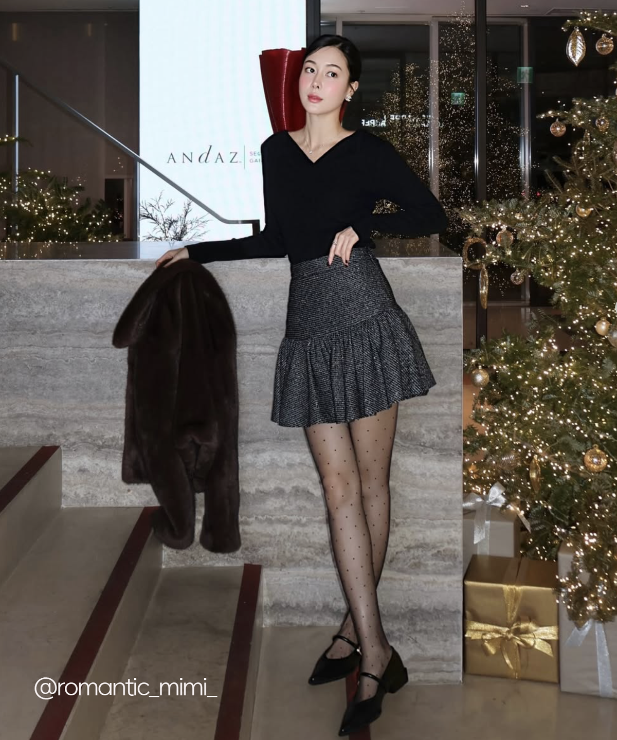 페이르(FEYRE) 에뚜왈 트위드 스커트
