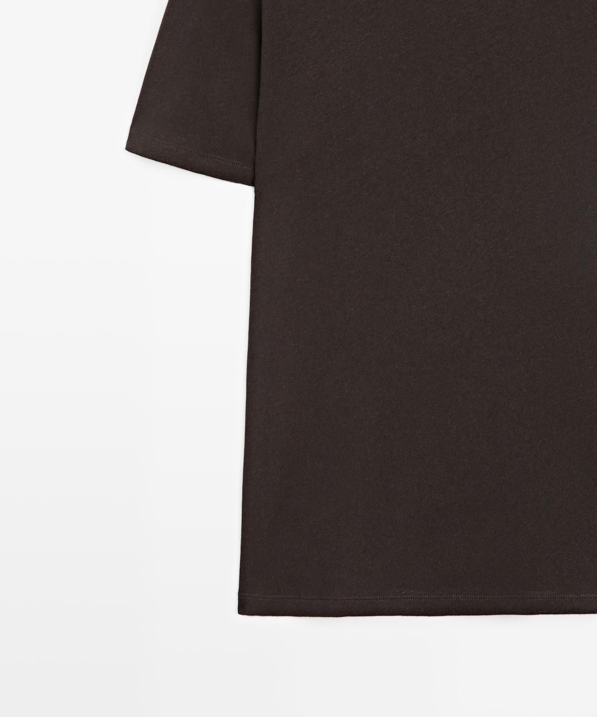 마시모두띠(MASSIMO DUTTI) 린넨 블렌드 반팔 티셔츠