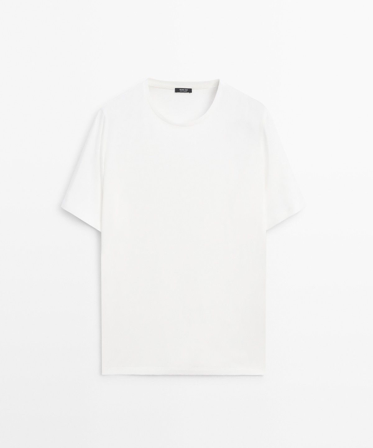 마시모두띠(MASSIMO DUTTI) 린넨 & 코튼 블렌드 반팔 티셔츠
