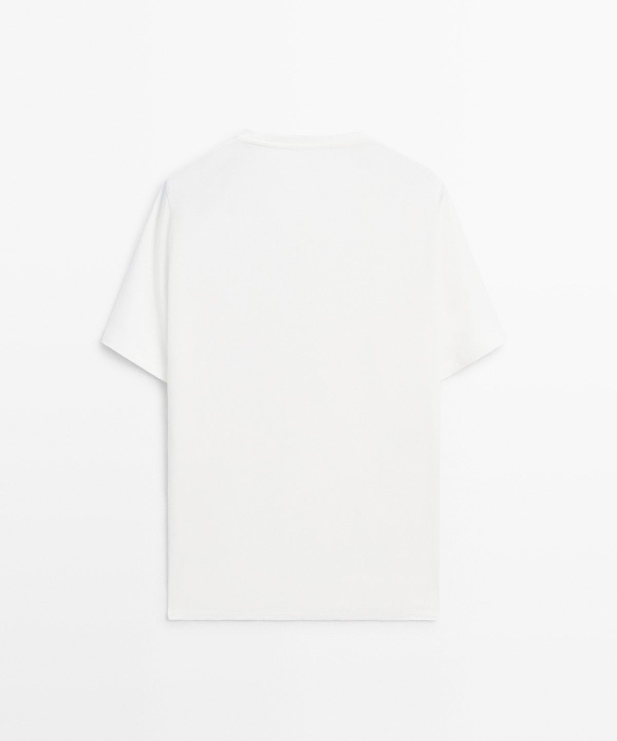 마시모두띠(MASSIMO DUTTI) 린넨 & 코튼 블렌드 반팔 티셔츠