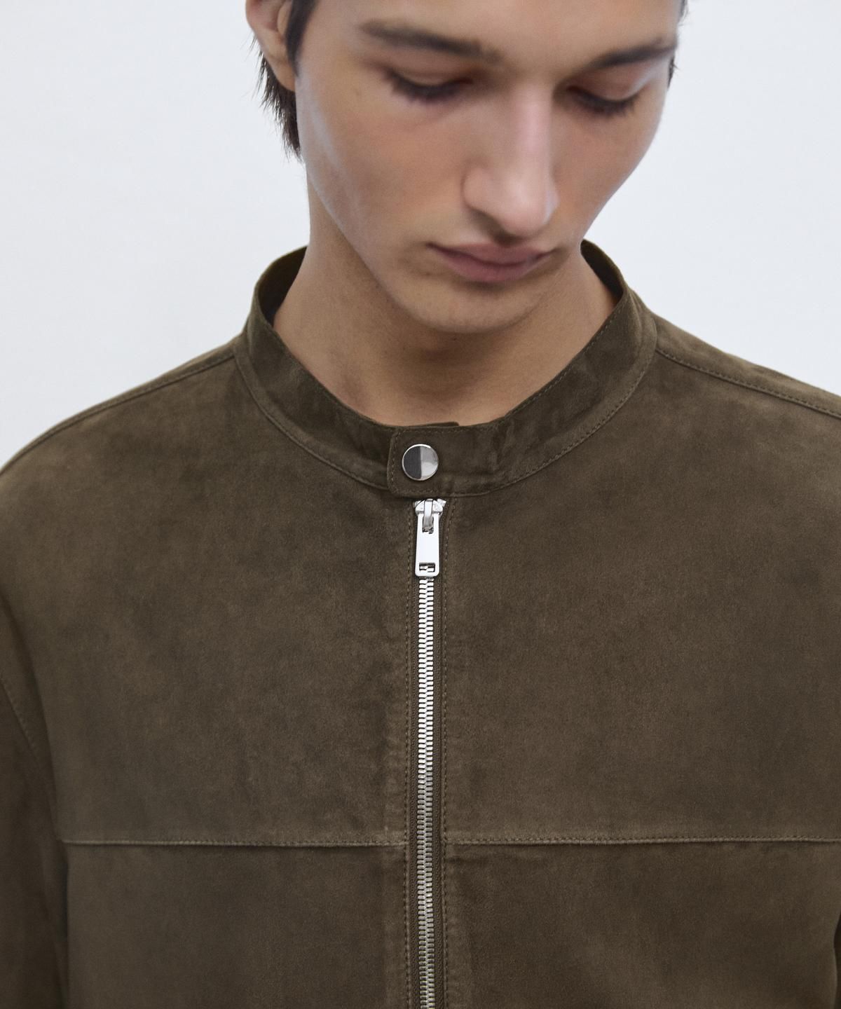 마시모두띠(MASSIMO DUTTI) 스웨이드 레더 재킷