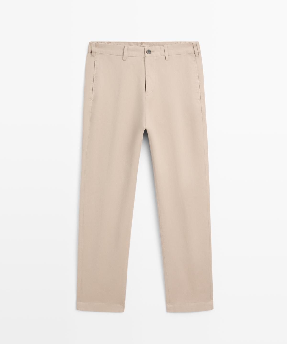 마시모두띠(MASSIMO DUTTI) 코튼 블렌드 슬림핏 팬츠