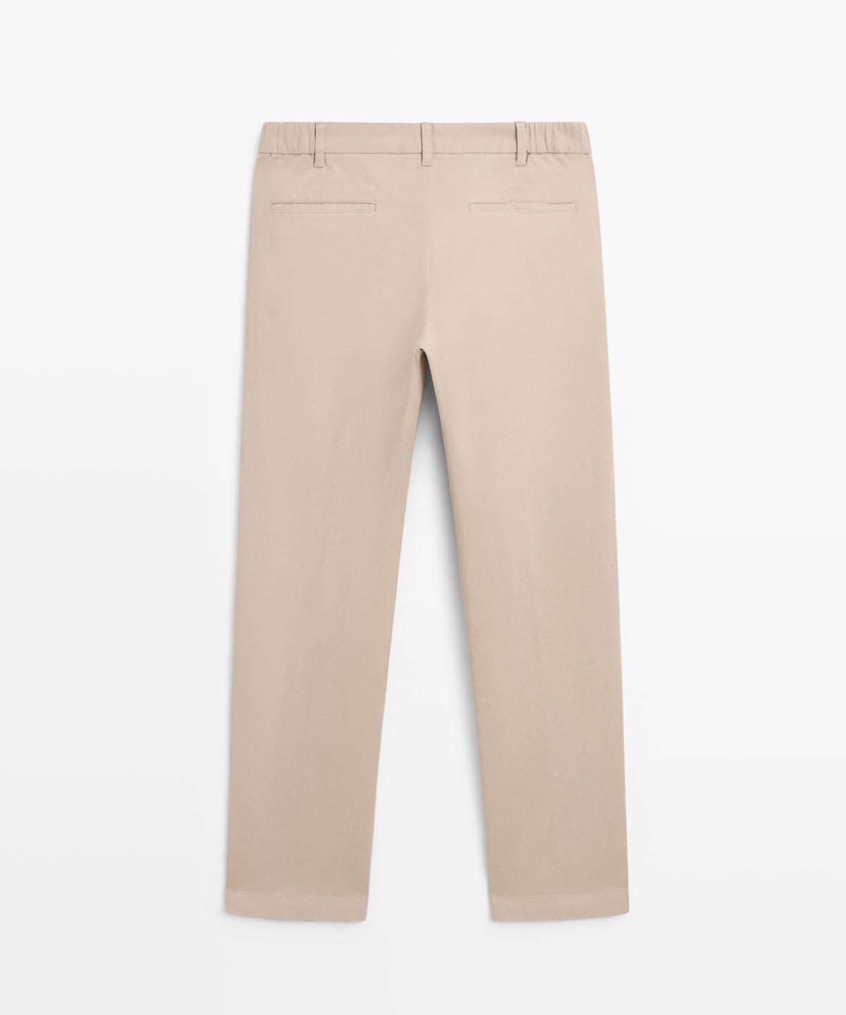 마시모두띠(MASSIMO DUTTI) 코튼 블렌드 슬림핏 팬츠