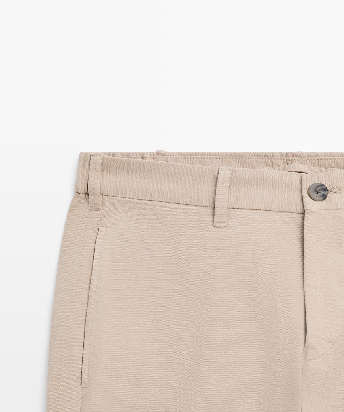 마시모두띠(MASSIMO DUTTI) 코튼 블렌드 슬림핏 팬츠