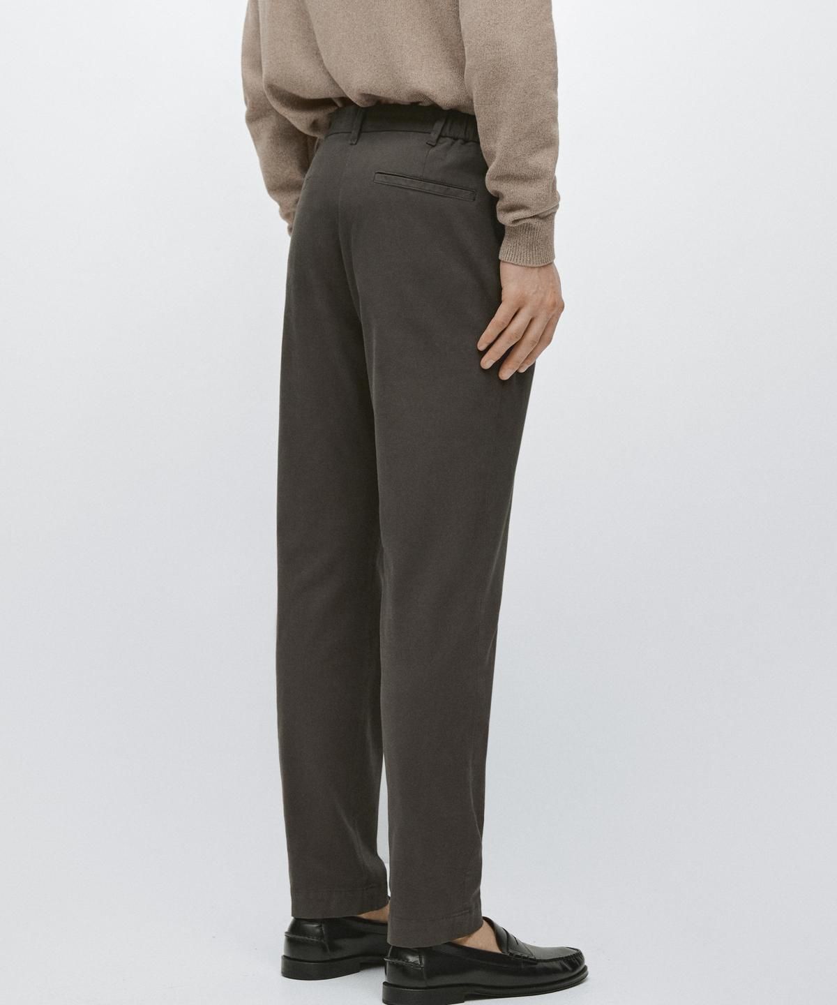 마시모두띠(MASSIMO DUTTI) 코튼 블렌드 슬림핏 팬츠