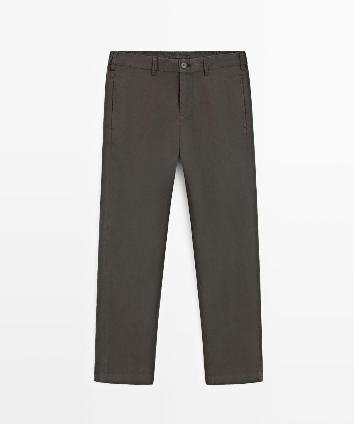 마시모두띠(MASSIMO DUTTI) 코튼 블렌드 슬림핏 팬츠