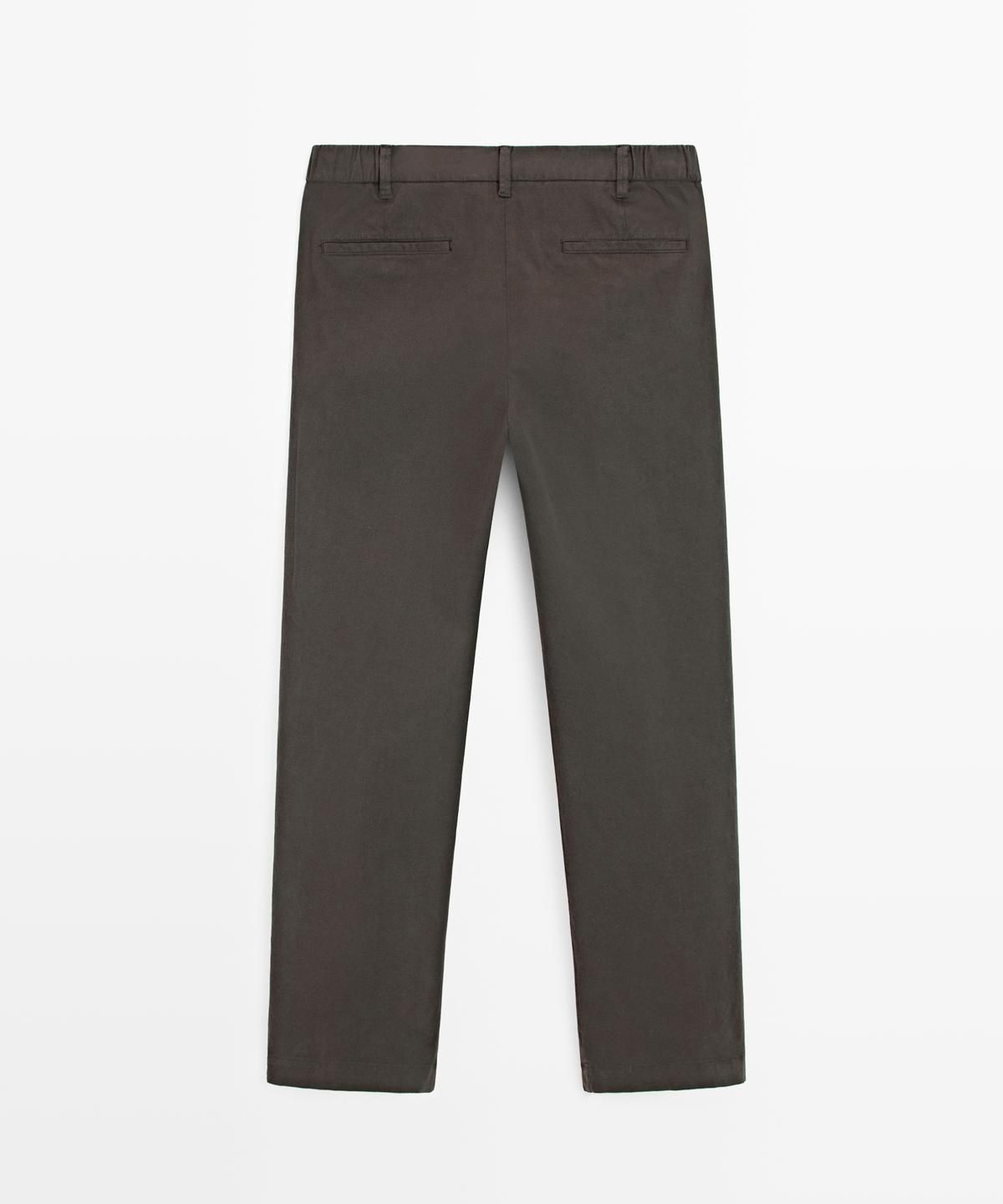 마시모두띠(MASSIMO DUTTI) 코튼 블렌드 슬림핏 팬츠