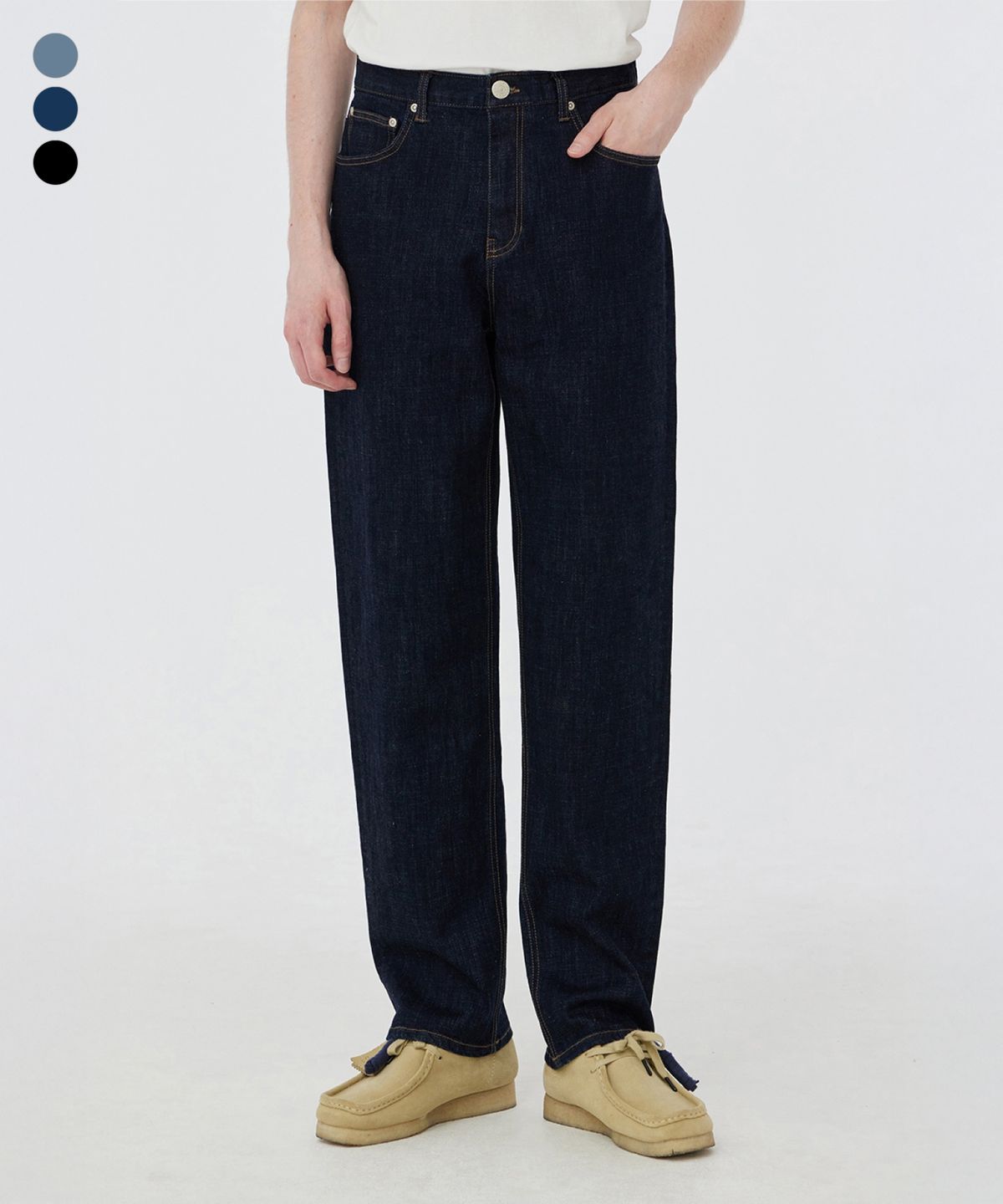 그루브라임(GROOVE RHYME) DENIM TAPERED PANTS (LRSFDDT714M)