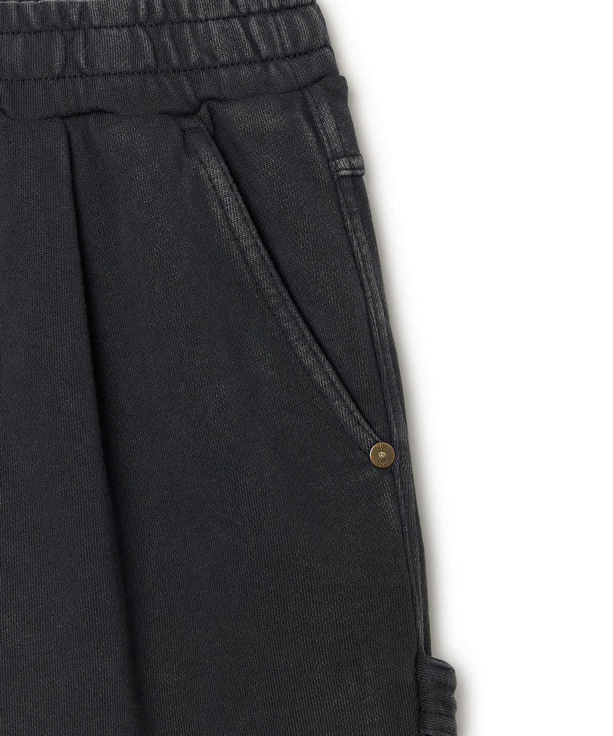 리 키즈(LEE KIDS) 피그먼트 하프 저지 팬츠 블랙 LK2602JP30BK