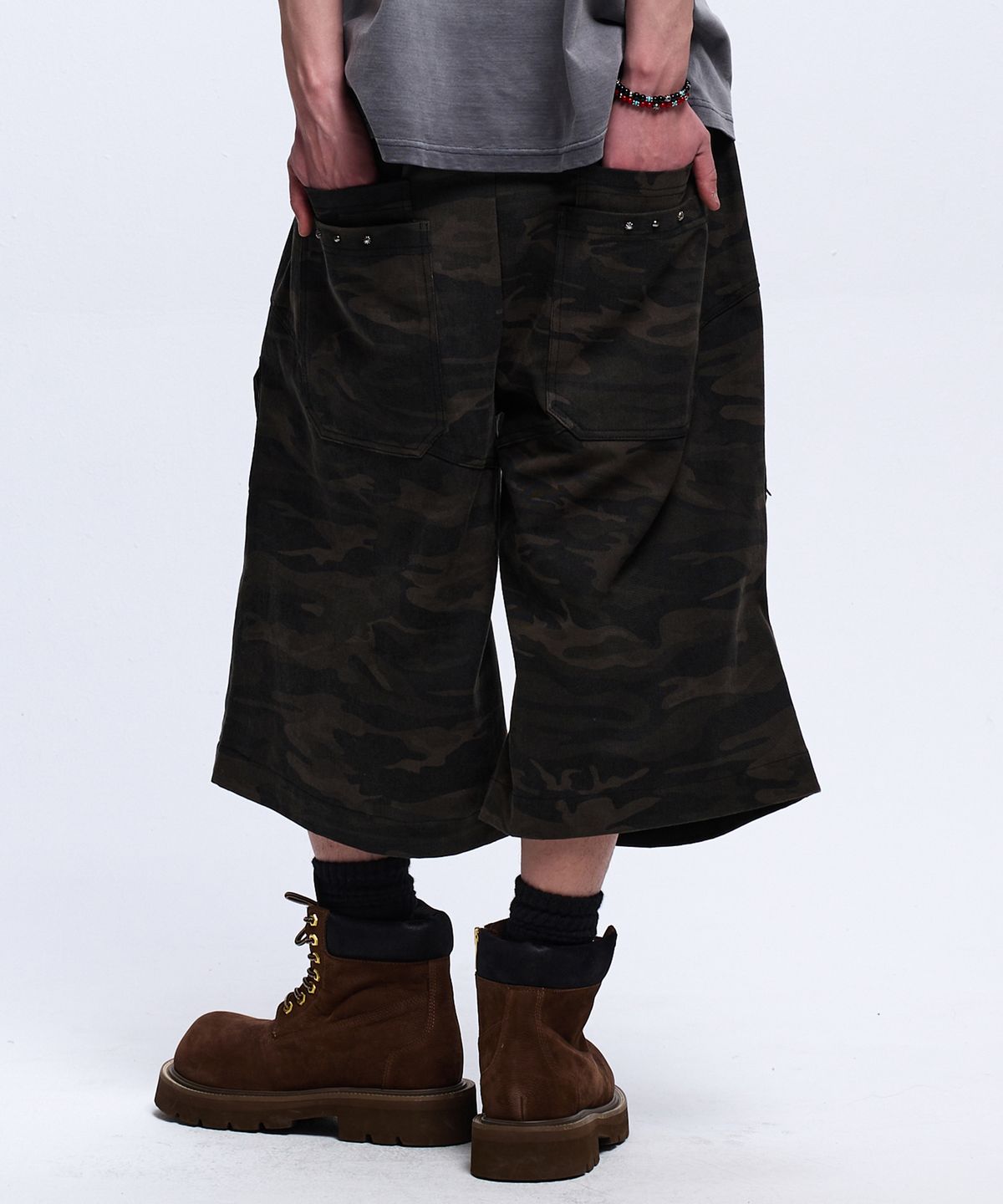 알에스에스씨(RSSC) DOUBLE KNEE CARGO BERMUDA PANTS - CAMO