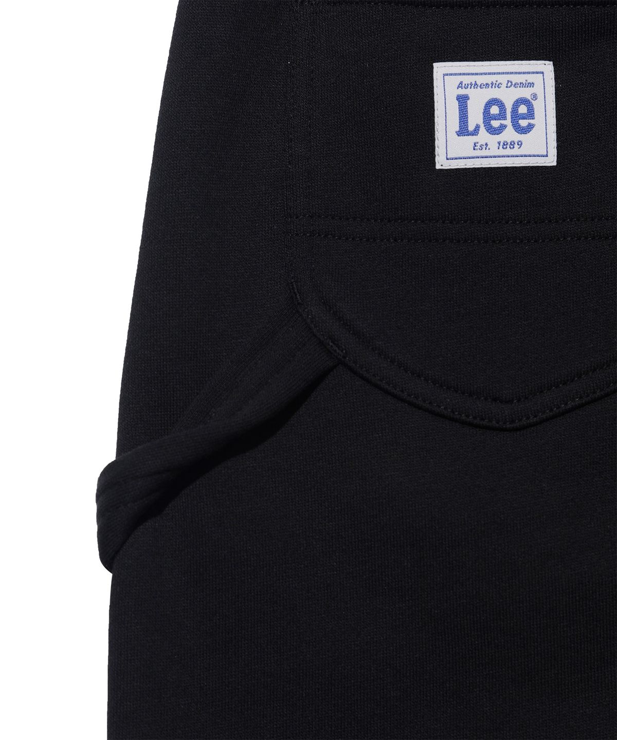 리 키즈(LEE KIDS) 에센셜 버뮤다 4부 저지 팬츠 블랙 LK2602JP01BK