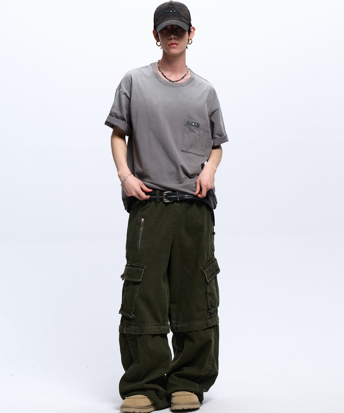 알에스에스씨(RSSC) CONVERTIBLE CARPENTER PANTS - KHAKI