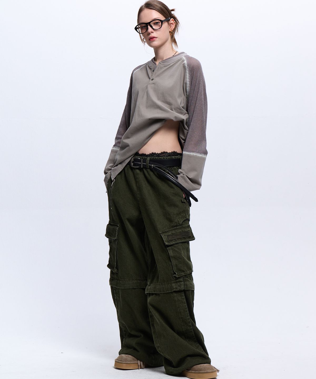 알에스에스씨(RSSC) CONVERTIBLE CARPENTER PANTS - KHAKI