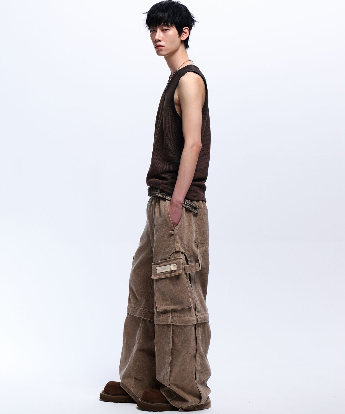 알에스에스씨(RSSC) CONVERTIBLE CARPENTER PANTS - BEIGE