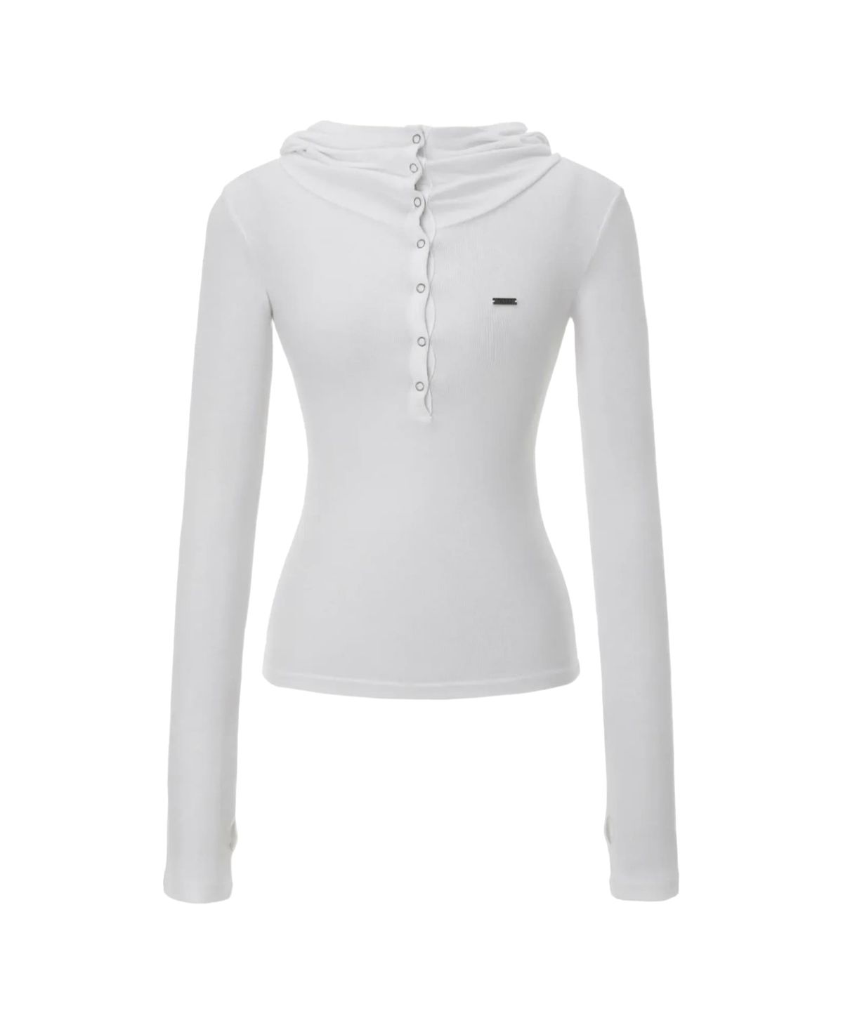 카키포인트(KHAKIPOINT) High-neck Hooded Top (white)