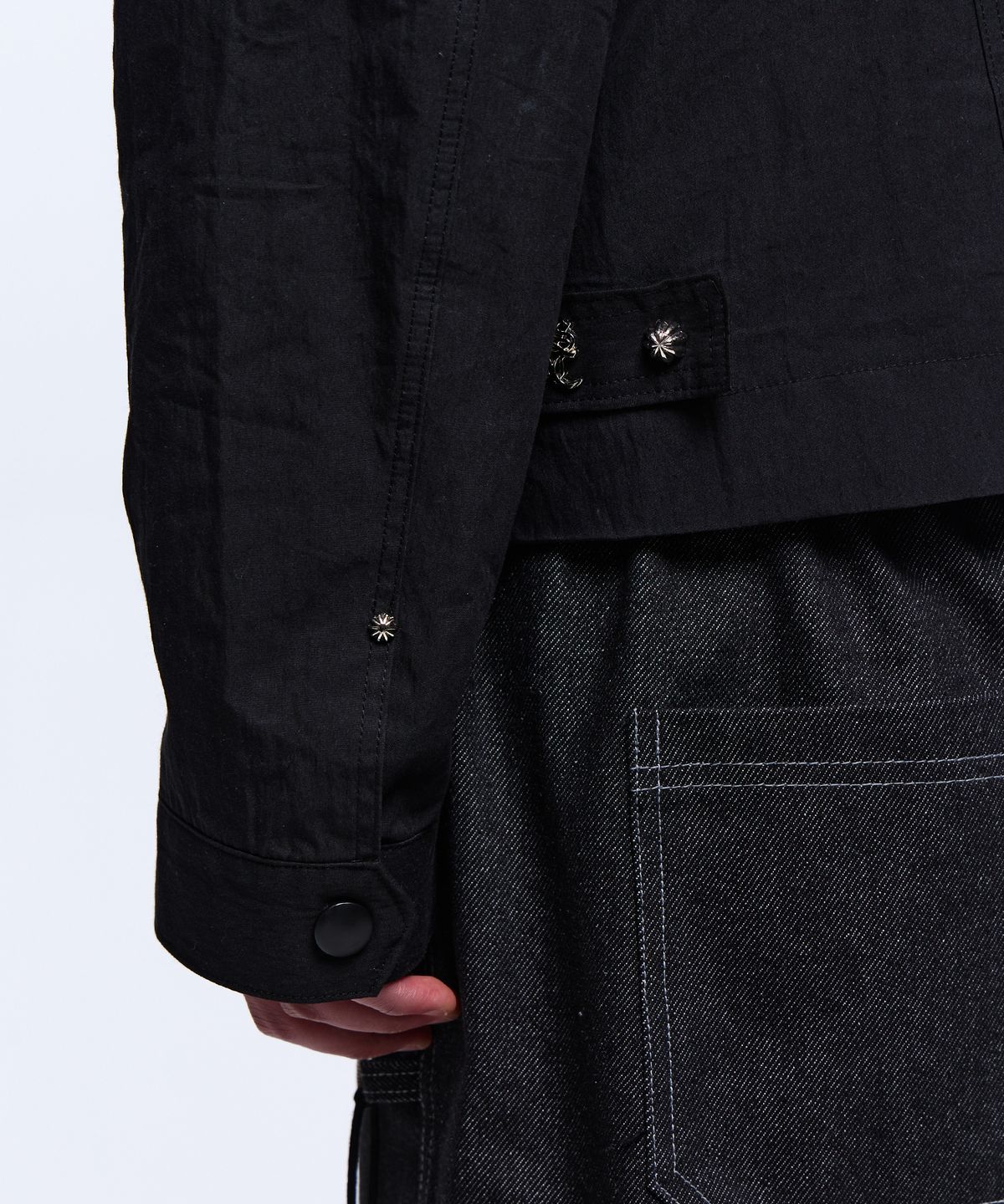 알에스에스씨(RSSC) DENIM MIXED COTTON FIELD JACKET - BLACK
