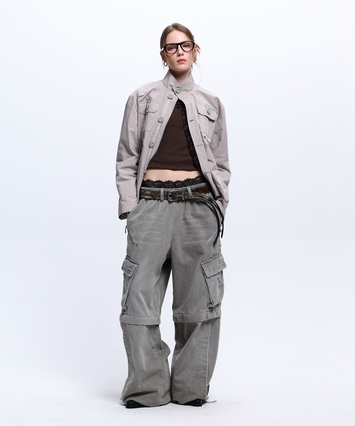 알에스에스씨(RSSC) DENIM MIXED COTTON FIELD JACKET - GRAY