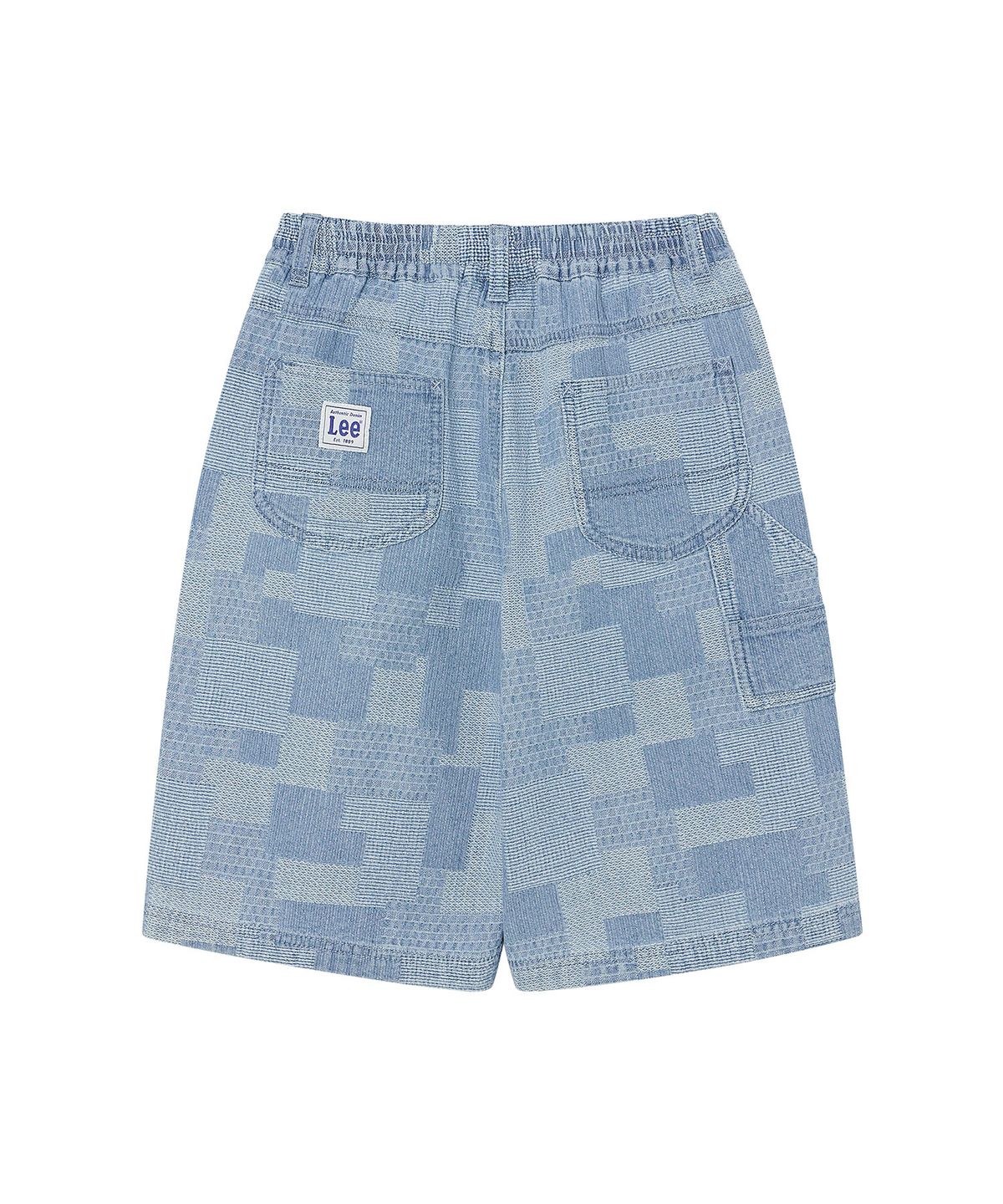 리 키즈(LEE KIDS) 데님 자카드 반팔 숏츠 인디고 LK2602IS90IN