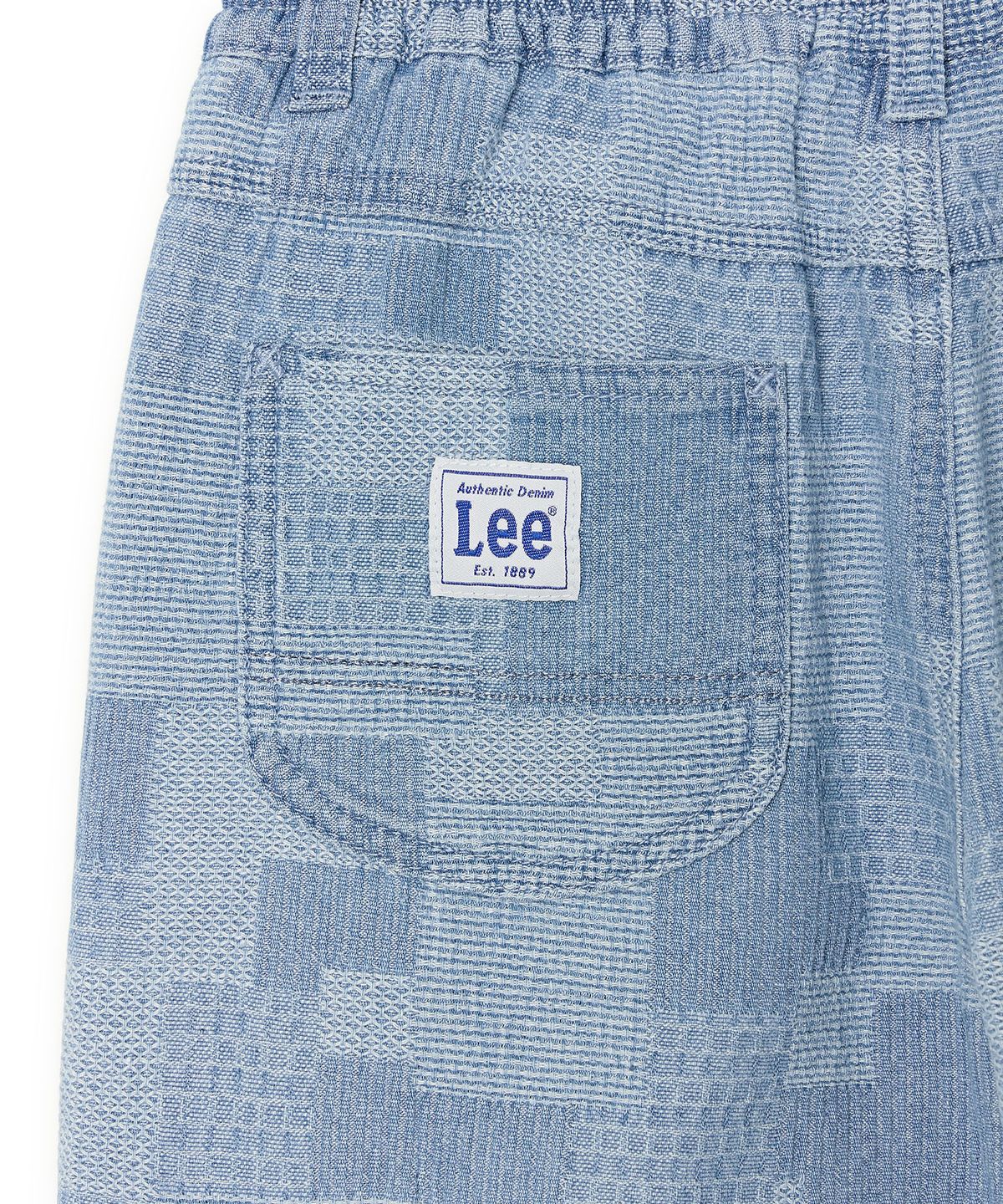 리 키즈(LEE KIDS) 데님 자카드 반팔 숏츠 인디고 LK2602IS90IN