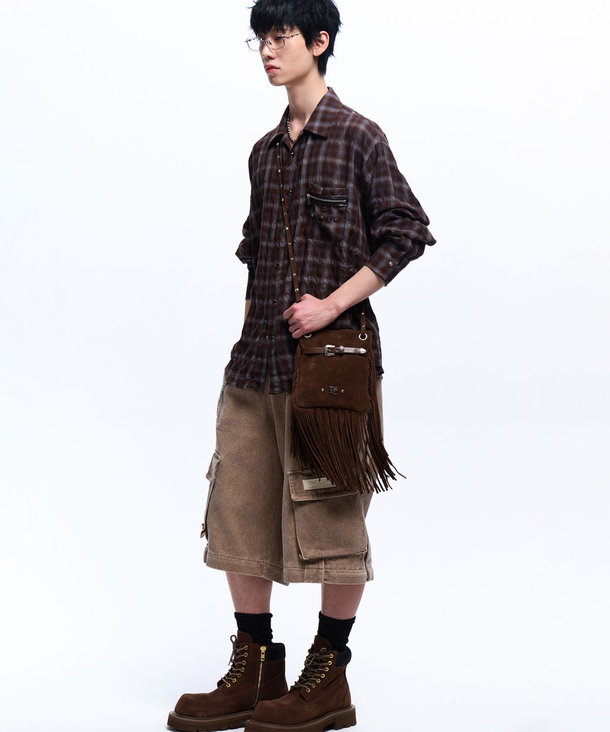 알에스에스씨(RSSC) WESTERN MINI CROSS BAG - BROWN