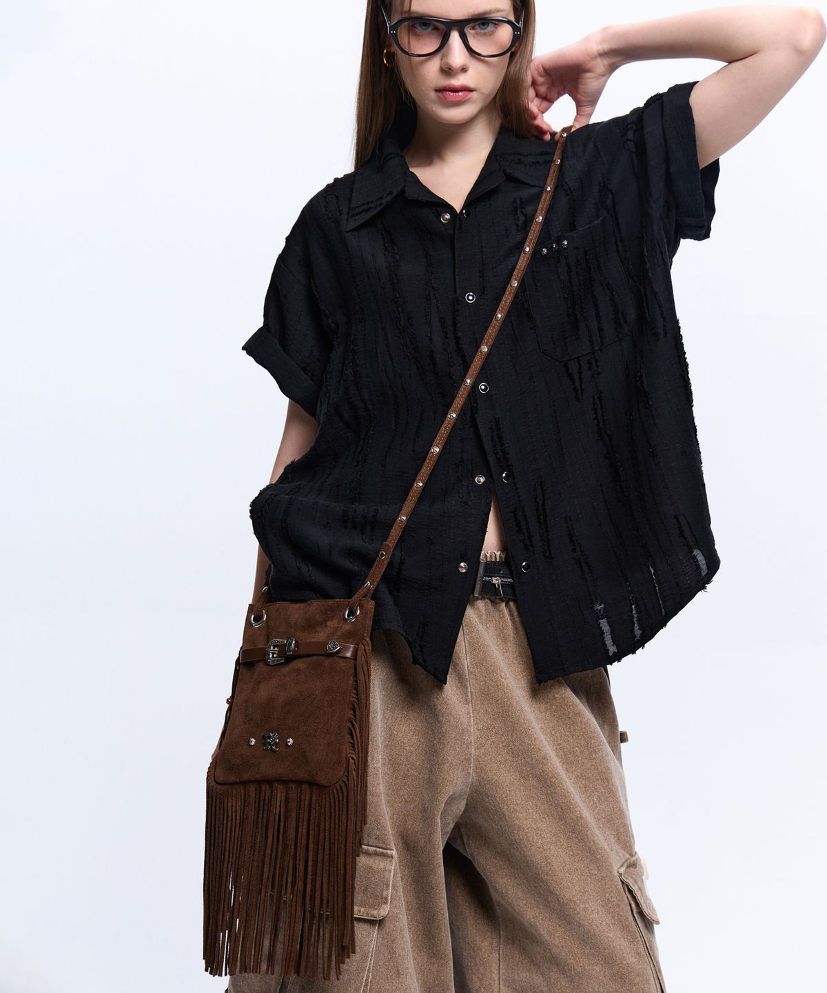 알에스에스씨(RSSC) WESTERN MINI CROSS BAG - BROWN