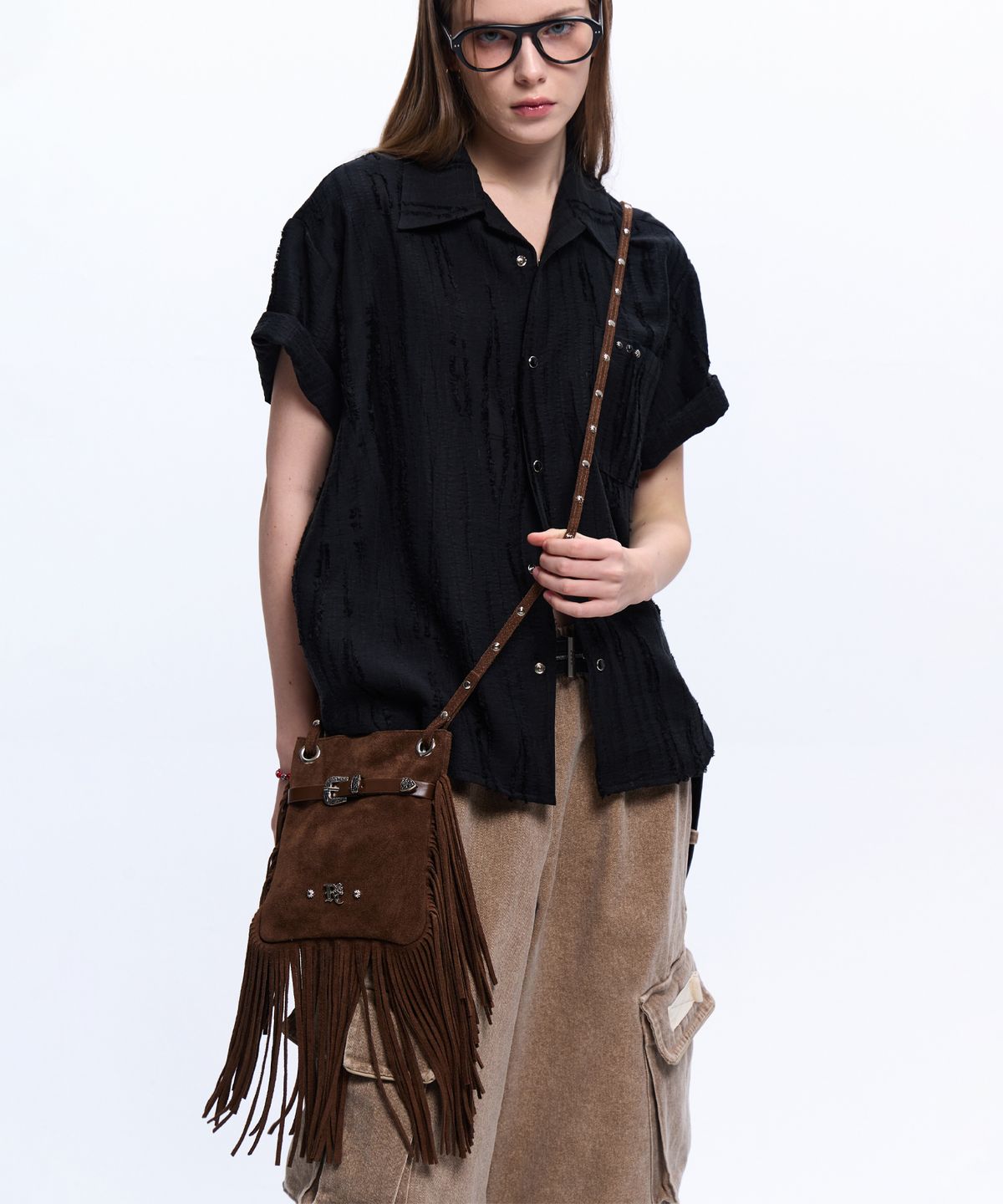알에스에스씨(RSSC) WESTERN MINI CROSS BAG - BROWN