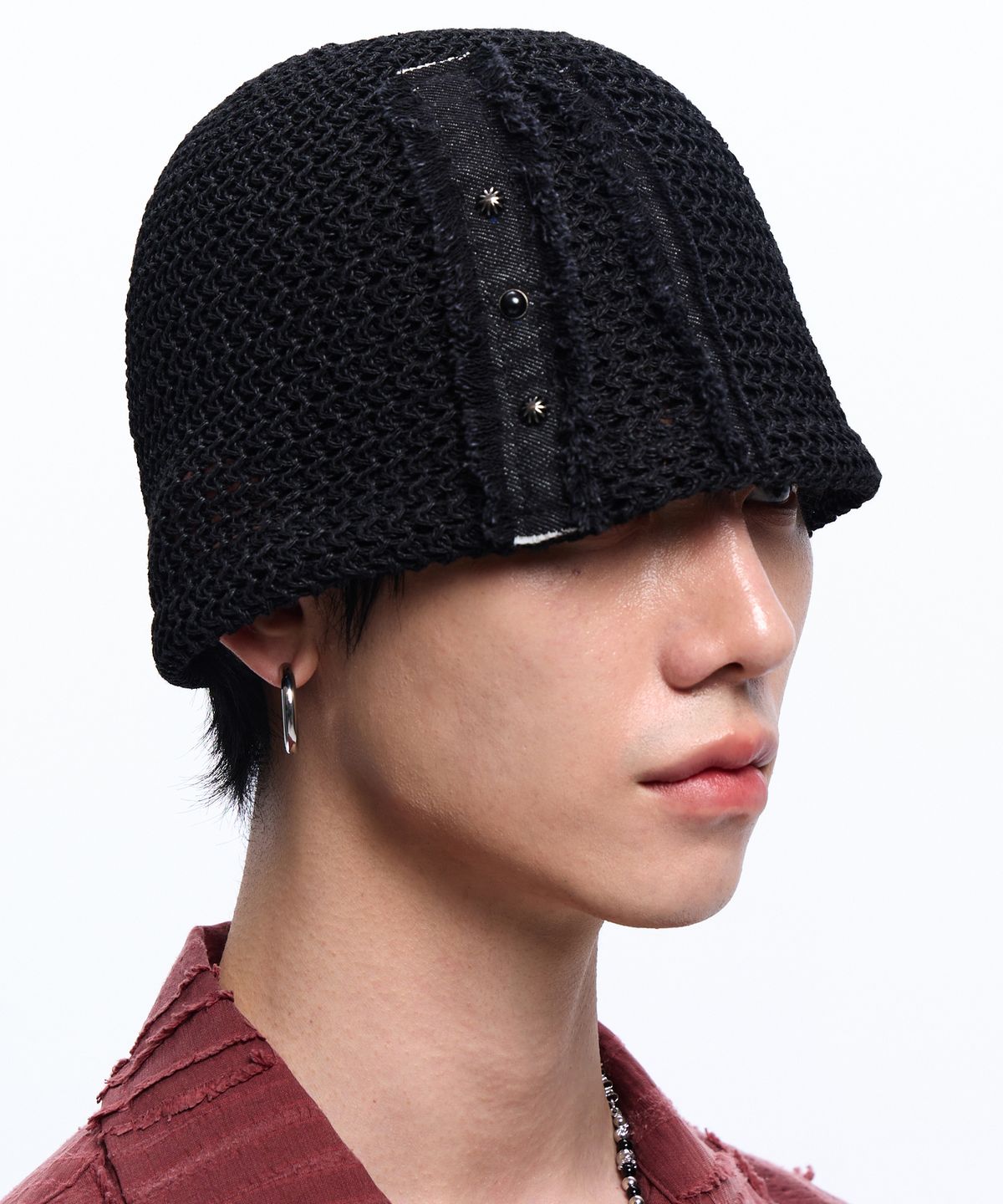 알에스에스씨(RSSC) DENIM PATCHED RIVET BEANIE - BLACK
