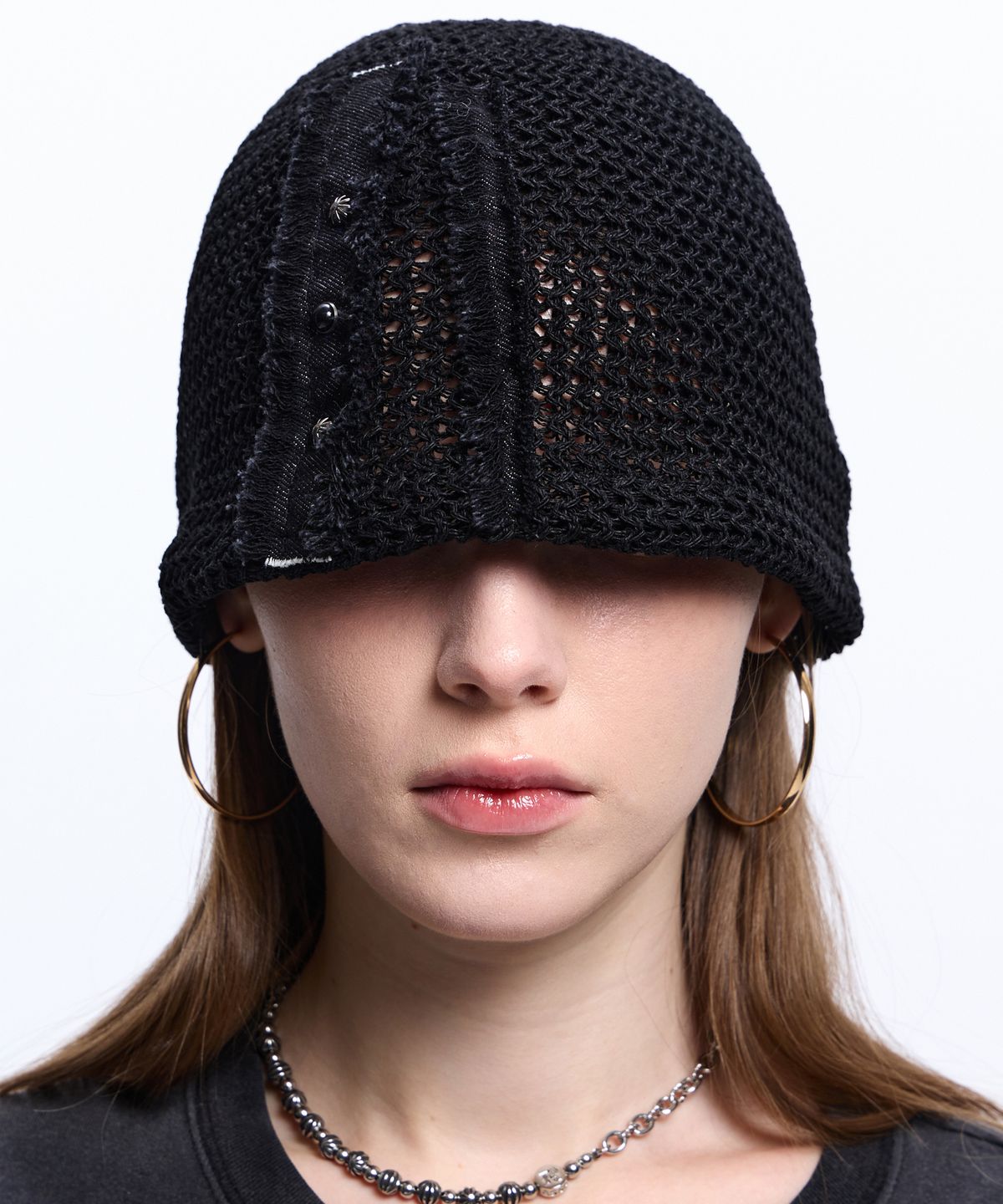 알에스에스씨(RSSC) DENIM PATCHED RIVET BEANIE - BLACK