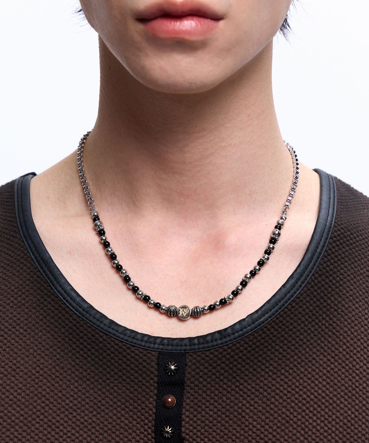 알에스에스씨(RSSC) WESTERN BEADS CHAIN NECKLACE - BLACK