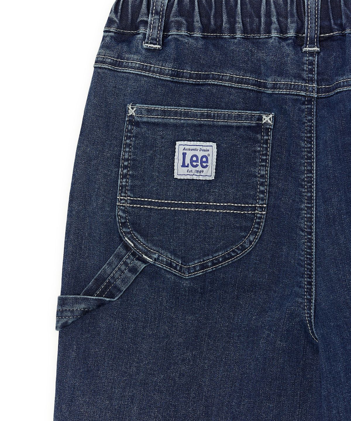 리 키즈(LEE KIDS) 스탠다드 핏 7부 데님팬츠 인디고 LK2602IS04IN