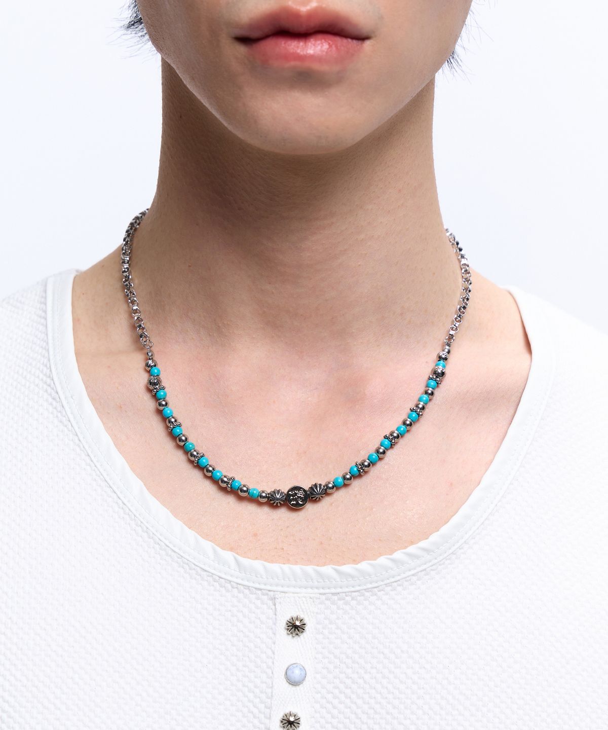 알에스에스씨(RSSC) WESTERN BEADS CHAIN NECKLACE - TURQUOISE